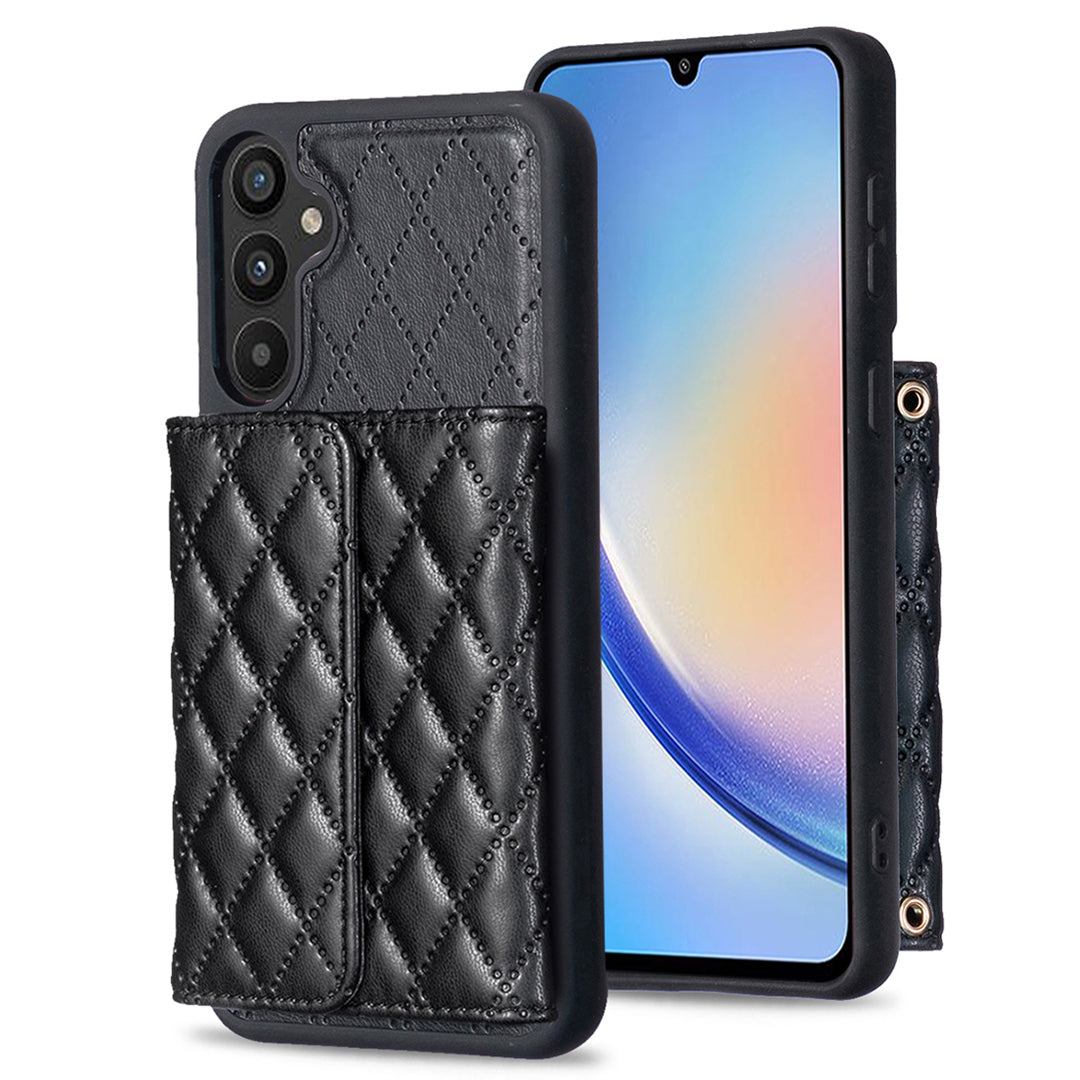 BF23-Style For Samsung Galaxy A34 5G Kickstand PU Leather TPU Phone Cover Horizontal Card Holder Case BF23-Style For Samsung Galaxy A34 5G Kickstand PU Leather TPU Phone Cover Horizontal Card Holder Case